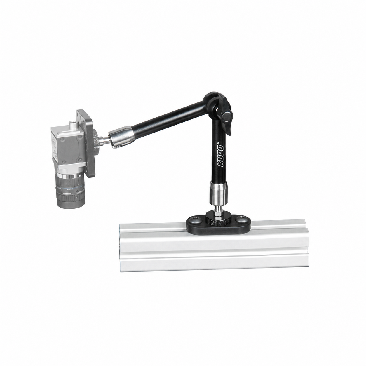 KR-E3040-VA19-Q20M - SightLink E3040 Mini Vision Arm 19 cm (7 in) Mount, mounted with illustrative gray camera