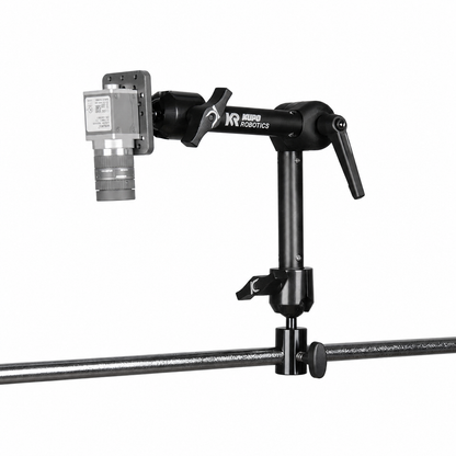 KR-VR16-OM20-Q20M - VisionReach 16 Omni 20 cm Mount, mounted with illustrative gray camera