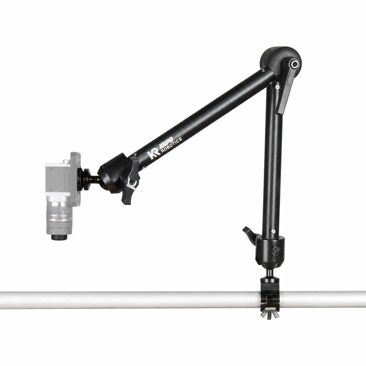 KR-VR22-OM40-Q20M - VisionReach 22 Omni 40 cm Mount, mounted with illustrative gray camera